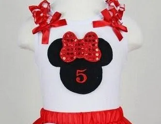 Minnie Inspired Number Premium Pettiskirt Set