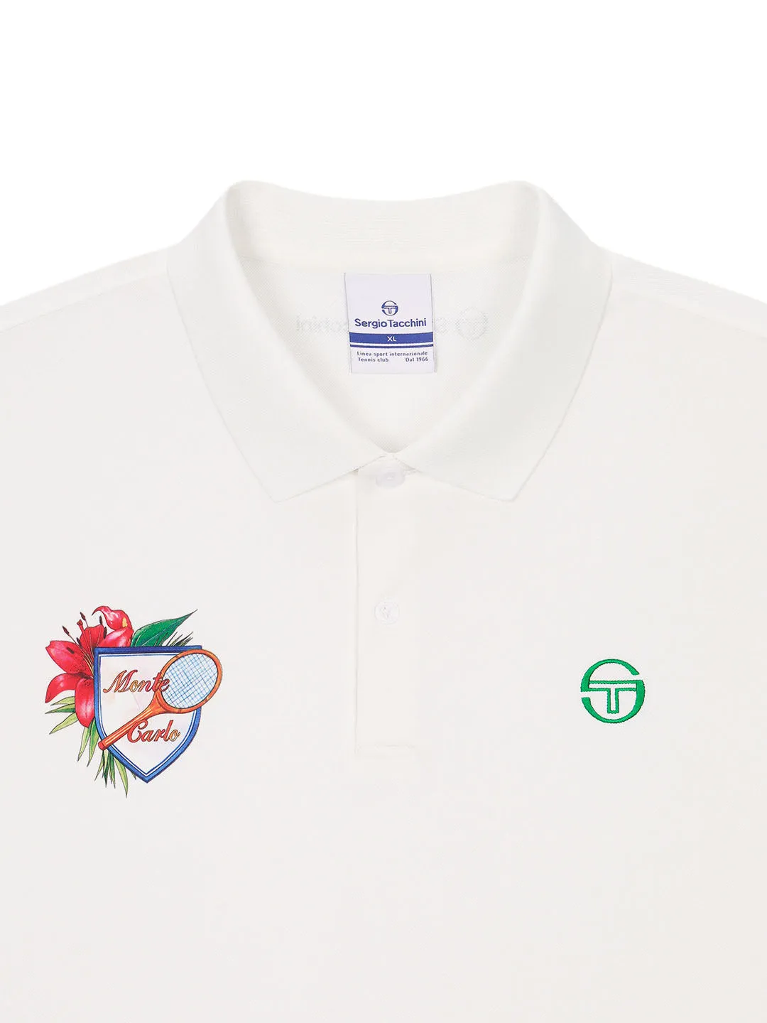 Monte Carlo Graphic Polo Shirt- Off White