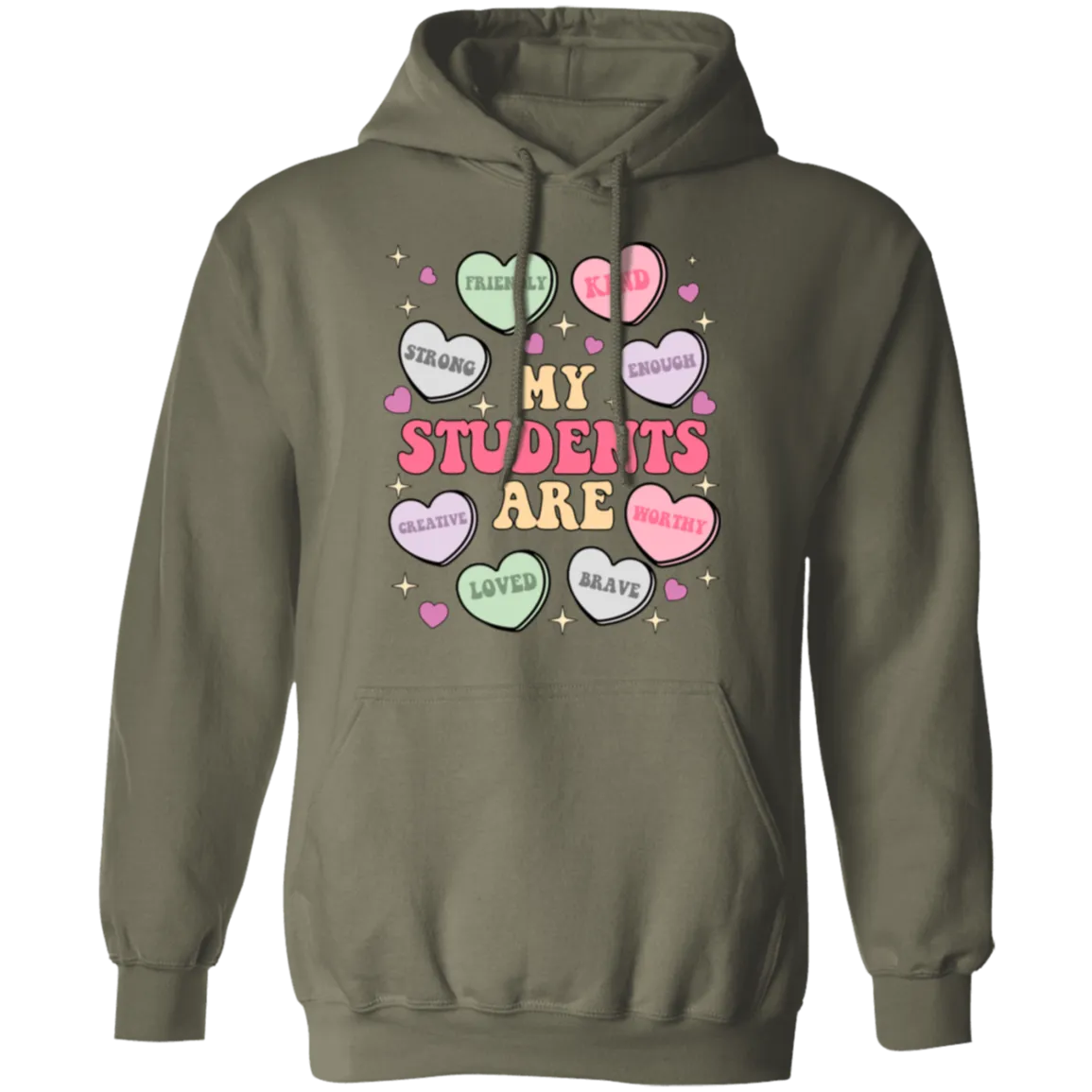 My Students Are My Valentine Hoodie – Gildan Pullover | Teacher Valentine’s Day Apparel | Cozy & Festive Gift