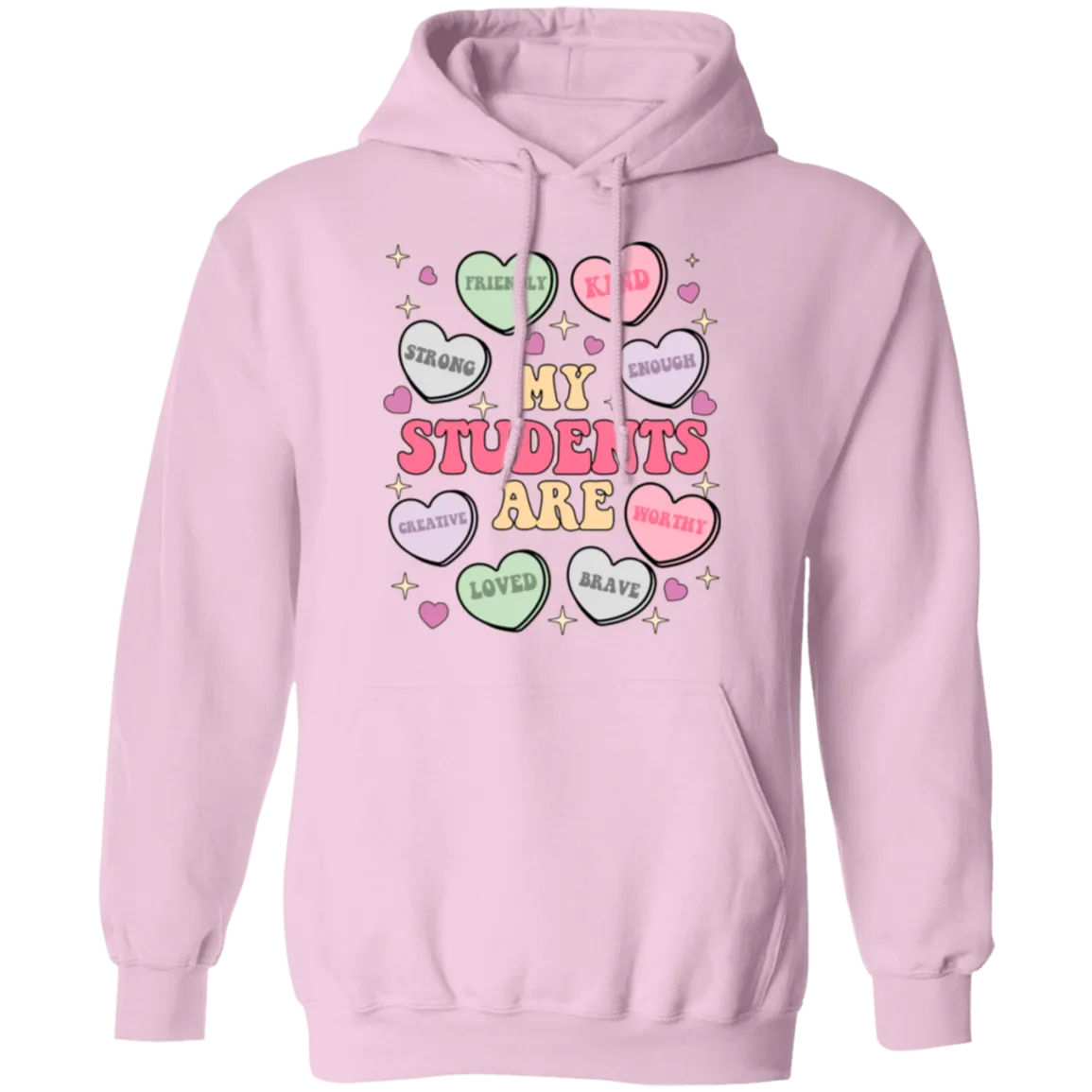 My Students Are My Valentine Hoodie – Gildan Pullover | Teacher Valentine’s Day Apparel | Cozy & Festive Gift