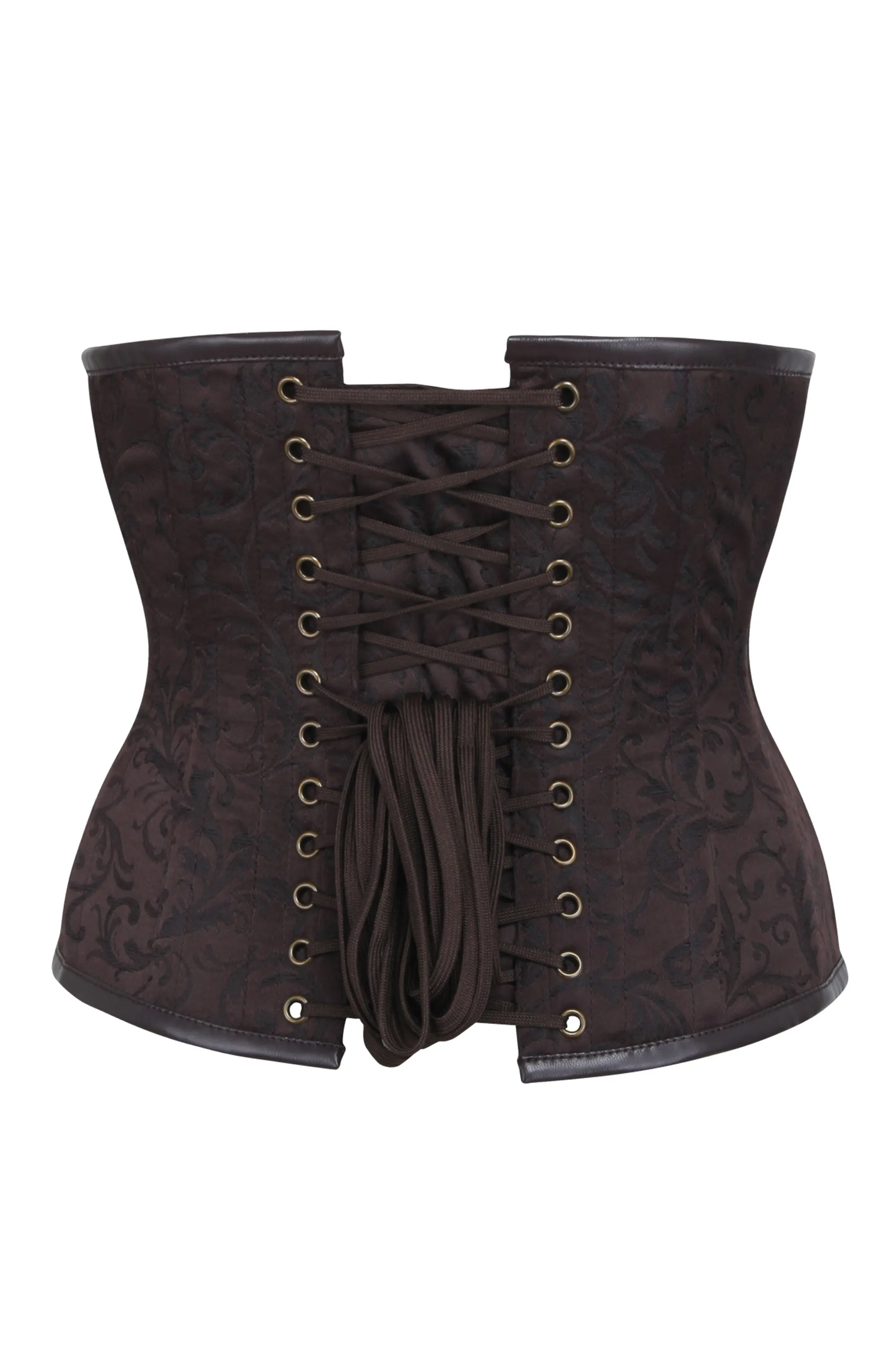 Napples Brown Brocade Steampunk Underbust Corset