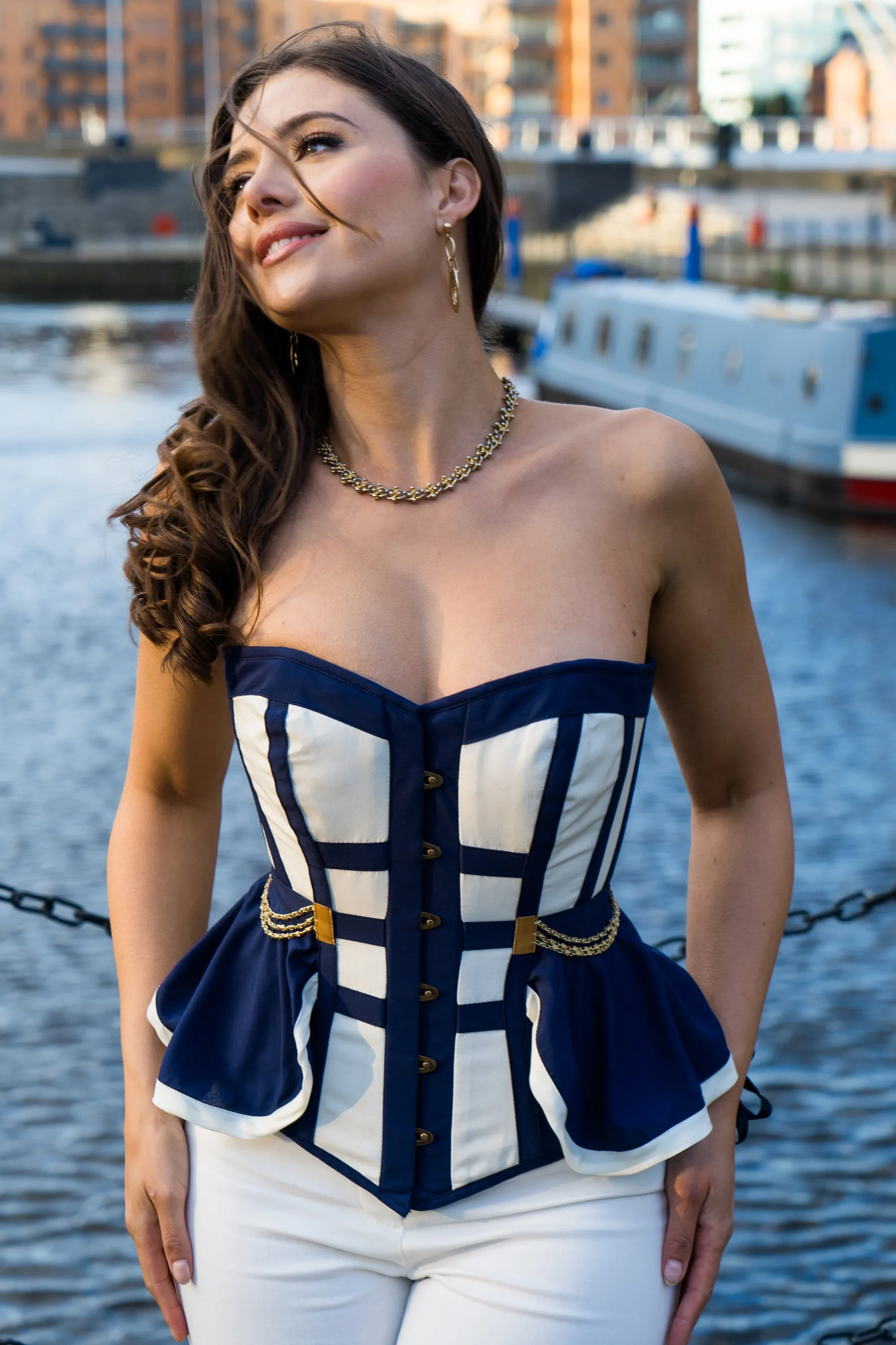 Naval Inspired Overbust Corset