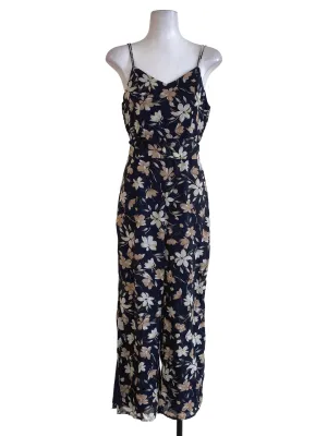 Navy Blue Floral Jumpsuits TCL