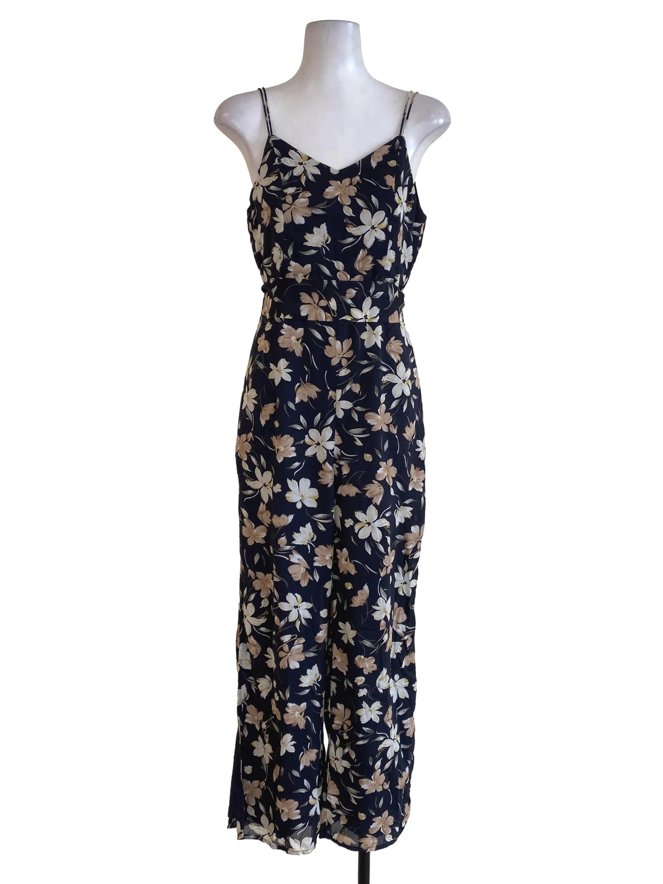 Navy Blue Floral Jumpsuits TCL