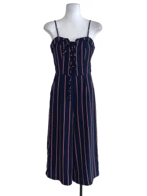 Navy Blue Striped Jumpsuits
