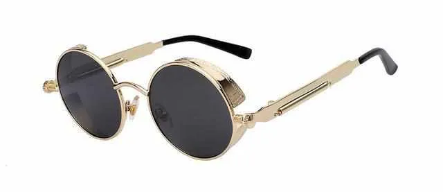 Neo Kung Fu Vintage Retro Round Ornate Sunglasses