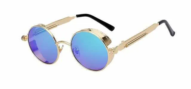 Neo Kung Fu Vintage Retro Round Ornate Sunglasses