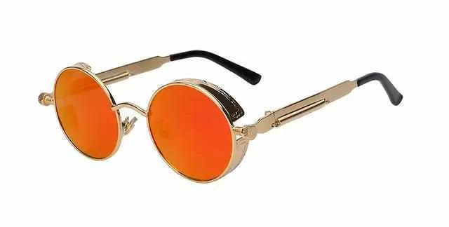 Neo Kung Fu Vintage Retro Round Ornate Sunglasses