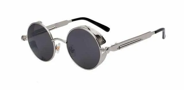 Neo Kung Fu Vintage Retro Round Ornate Sunglasses