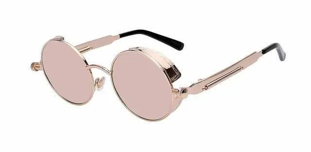Neo Kung Fu Vintage Retro Round Ornate Sunglasses