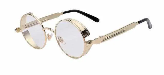 Neo Kung Fu Vintage Retro Round Ornate Sunglasses