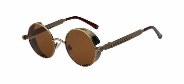 Neo Kung Fu Vintage Retro Round Ornate Sunglasses