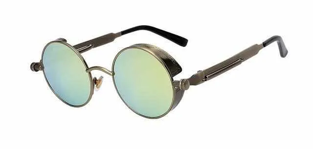 Neo Kung Fu Vintage Retro Round Ornate Sunglasses