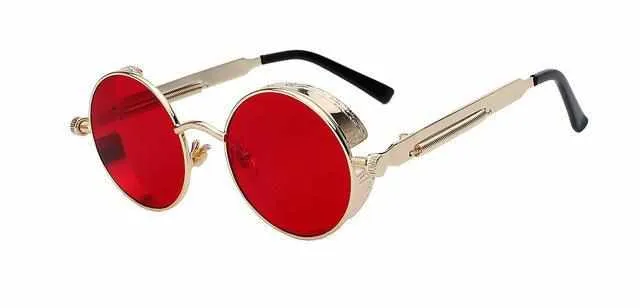 Neo Kung Fu Vintage Retro Round Ornate Sunglasses