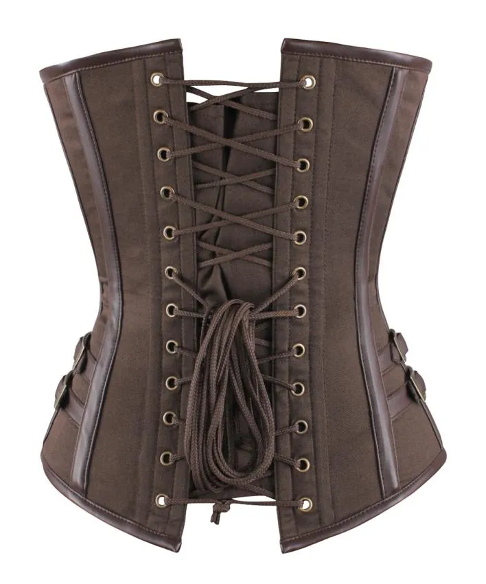 Niqui Overbust Cotton Steampunk Corset
