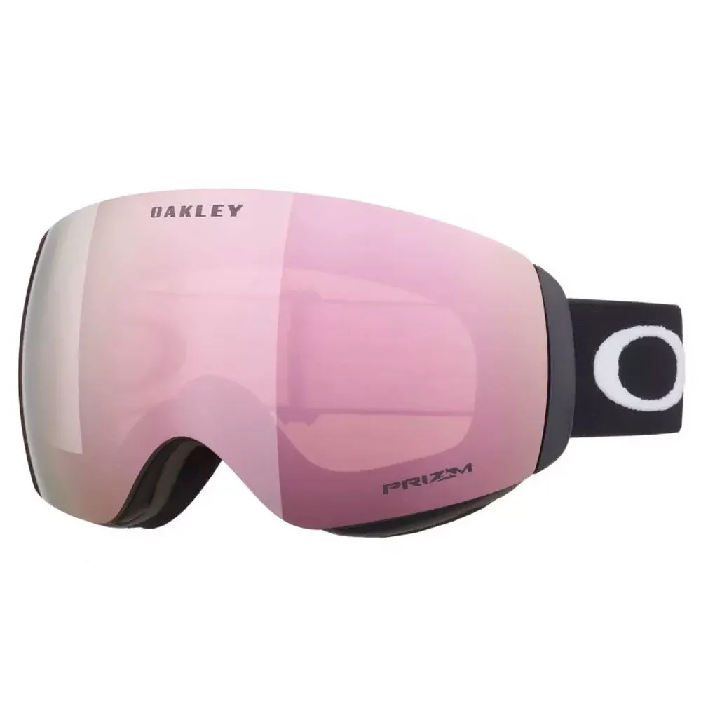 Oakley Flight Deck M Matte Black Prizm Rose Gold Lens Snow Goggle