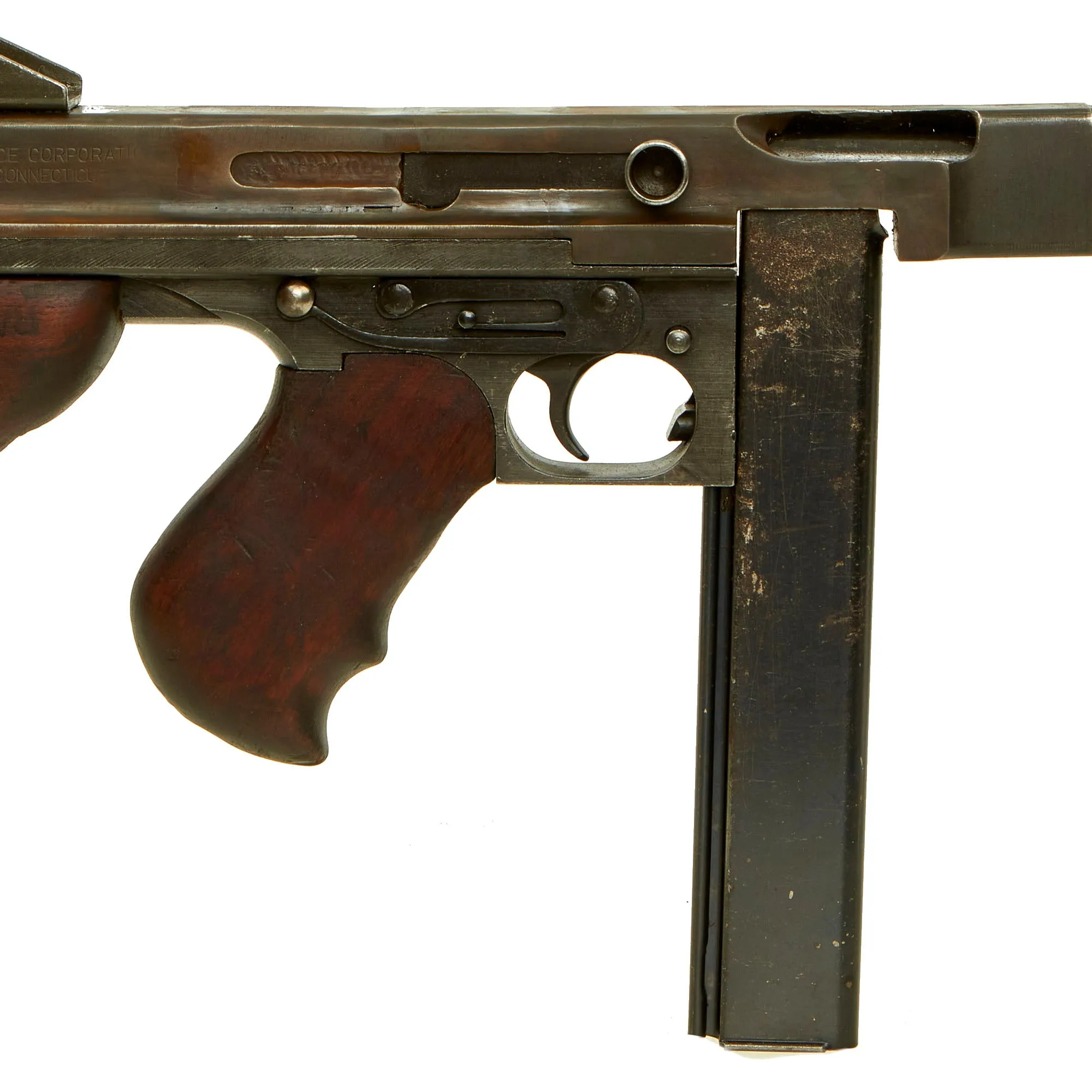 Original U.S. WWII Thompson M1 Display Submachine Gun by Auto Ordnance Serial NO. 326299 - Original WWII Parts