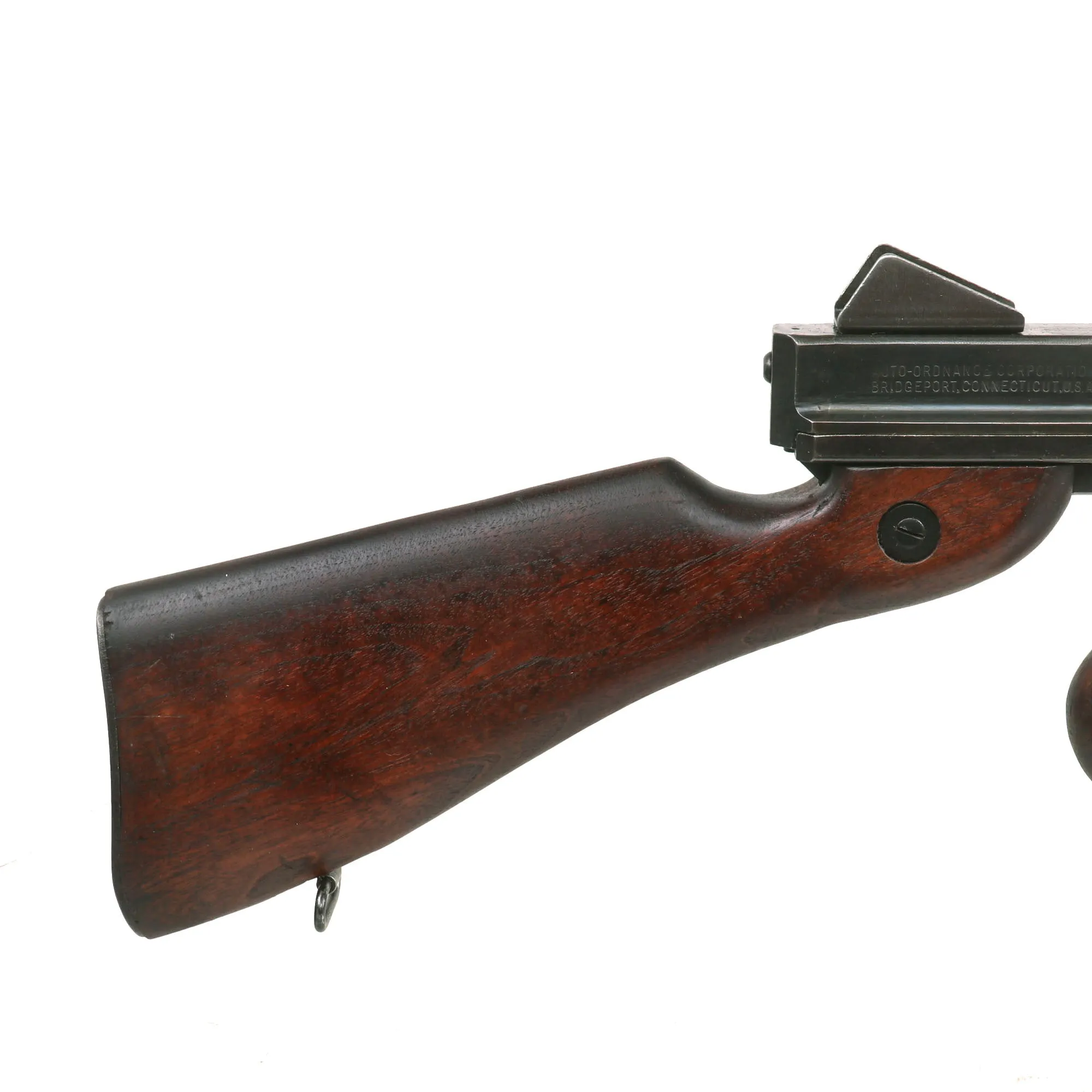 Original U.S. WWII Thompson M1 Display Submachine Gun by Auto Ordnance Serial NO. 33180 - Original WWII Parts