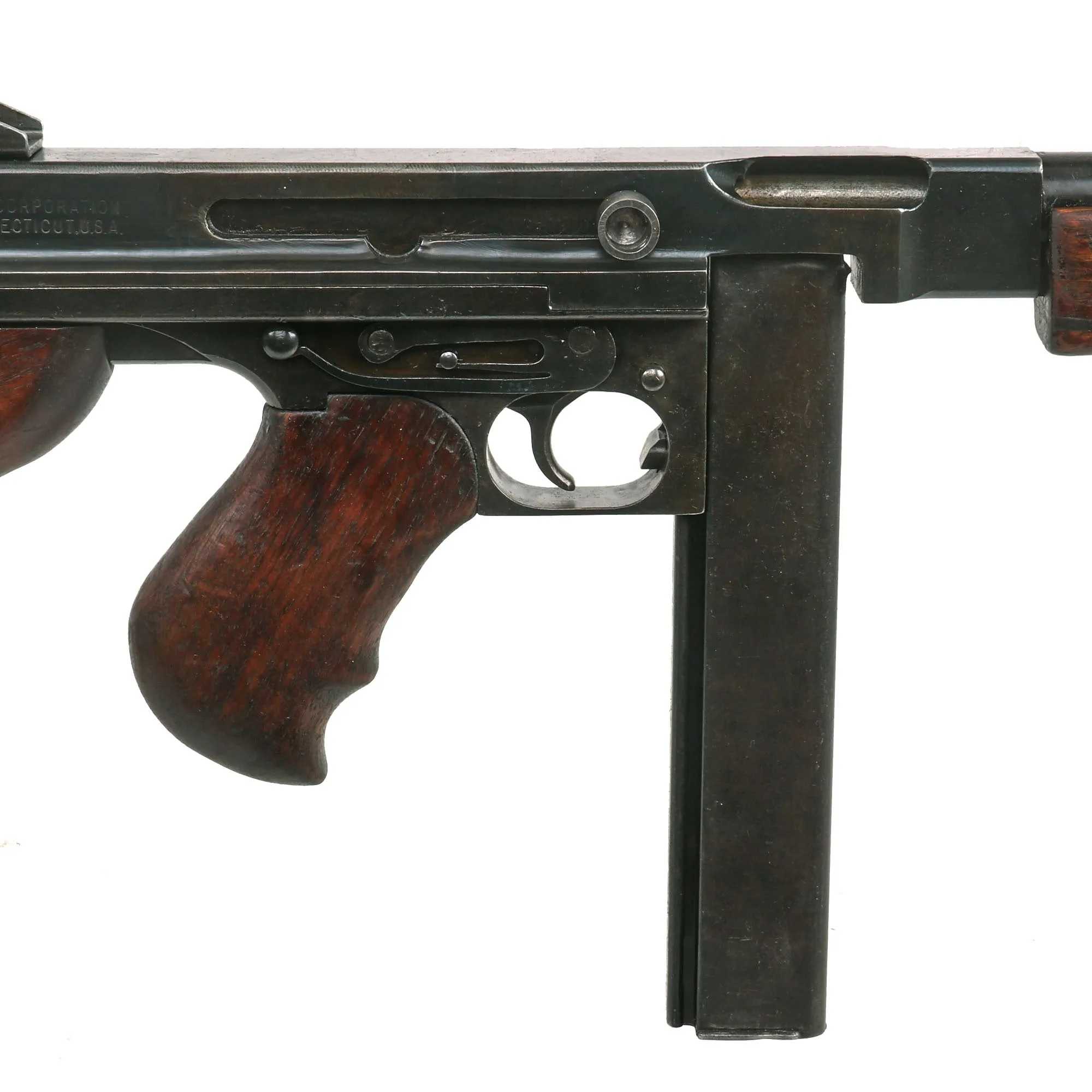 Original U.S. WWII Thompson M1 Display Submachine Gun by Auto Ordnance Serial NO. 33180 - Original WWII Parts