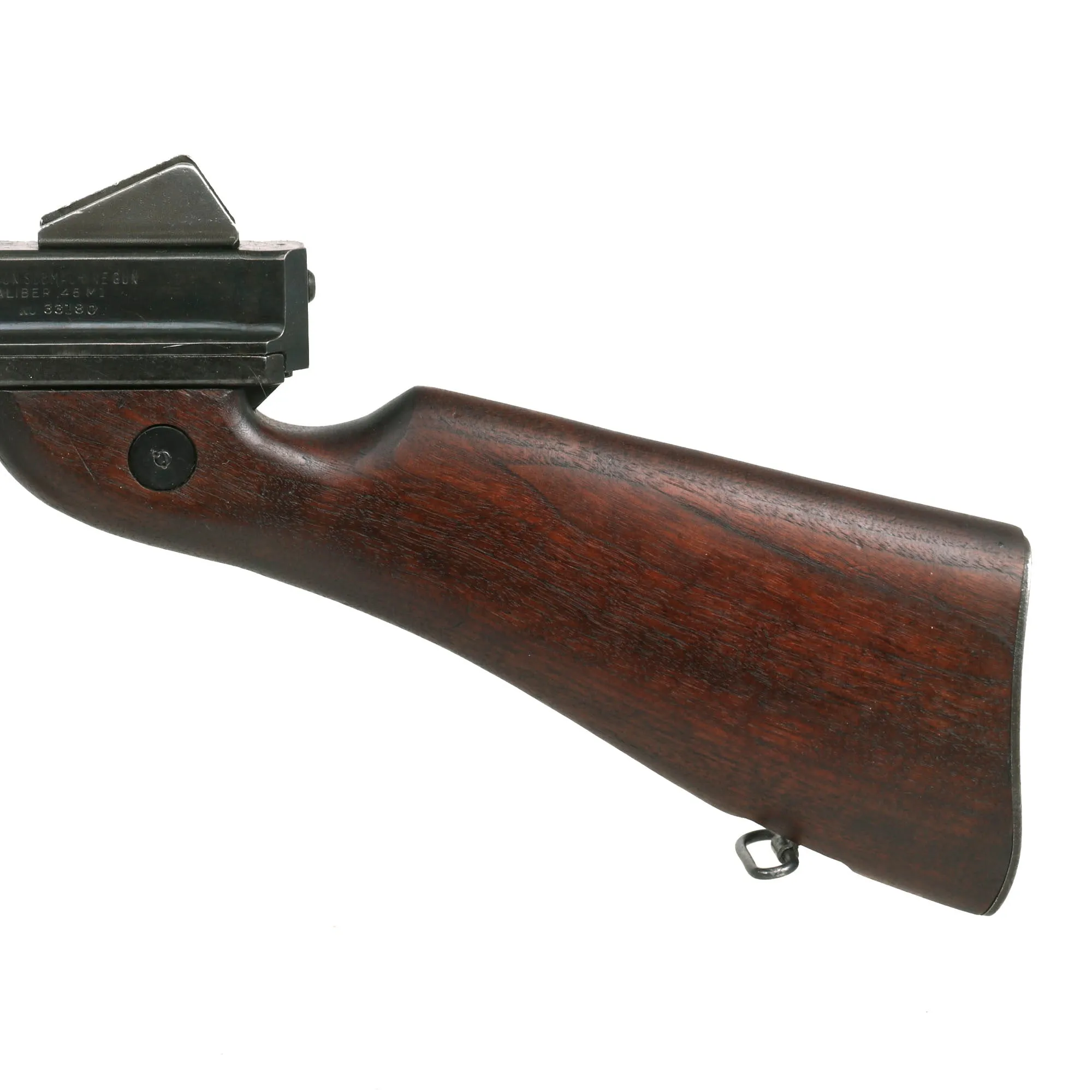 Original U.S. WWII Thompson M1 Display Submachine Gun by Auto Ordnance Serial NO. 33180 - Original WWII Parts