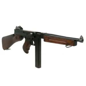 Original U.S. WWII Thompson M1 Display Submachine Gun by Auto Ordnance Serial NO. 33180 - Original WWII Parts