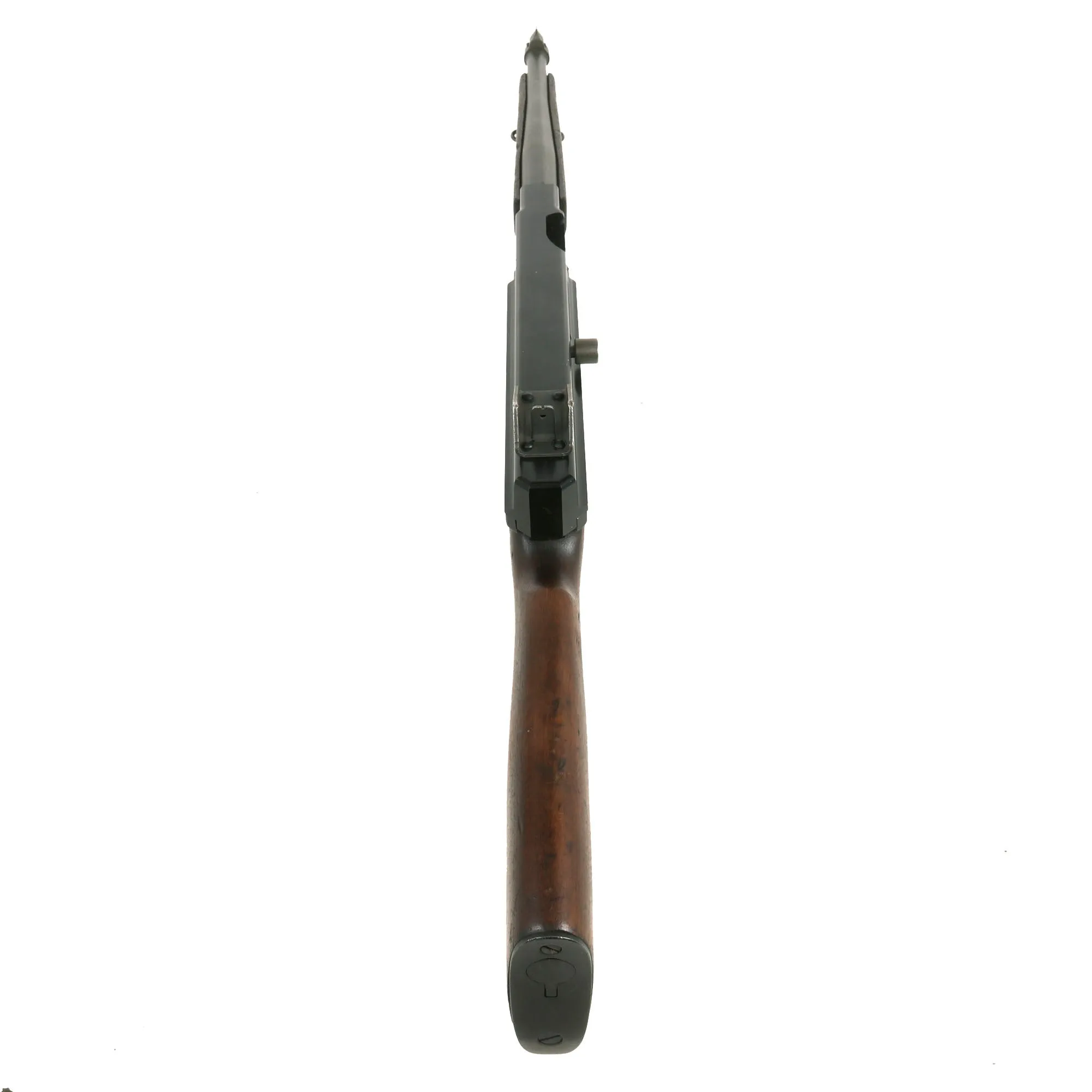Original U.S. WWII Thompson M1A1 Display Submachine Gun with Aluminum Receiver, Live Barrel & Magazine