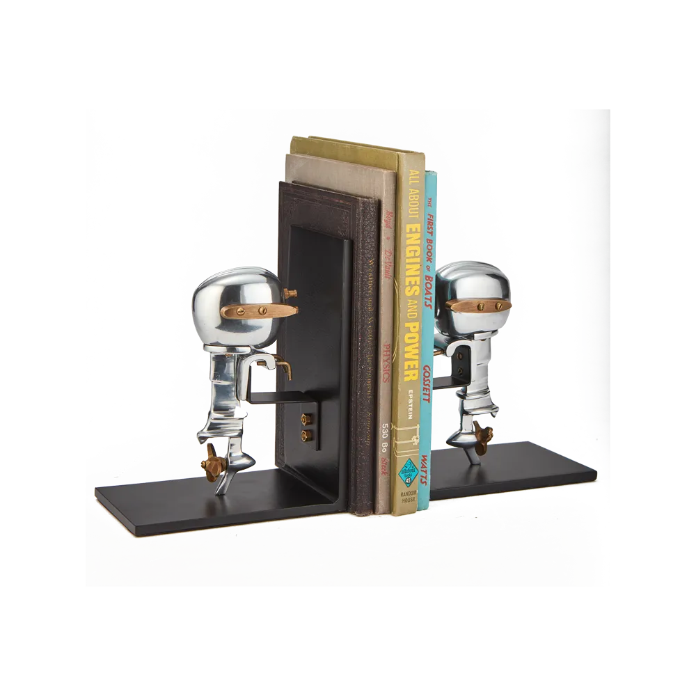 Outboard Motor Bookends Aluminum