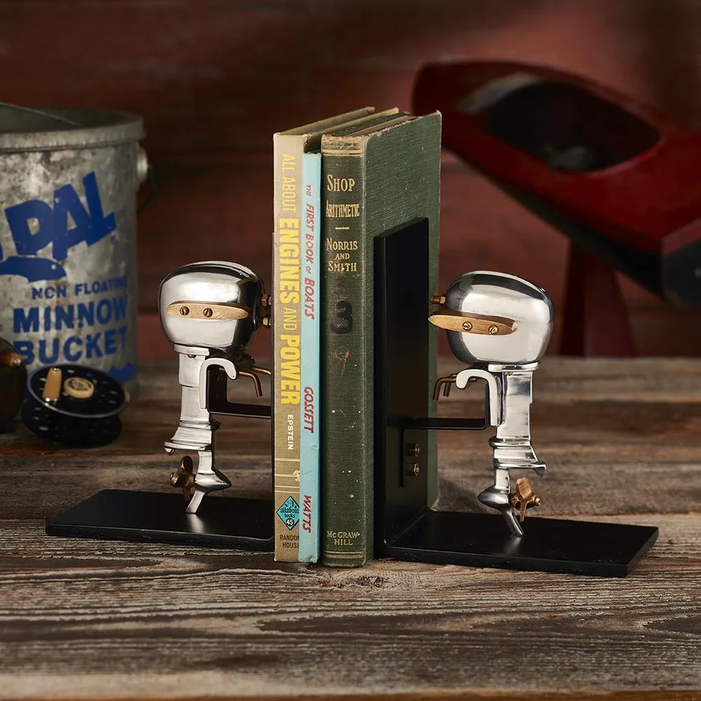 Outboard Motor Bookends Aluminum