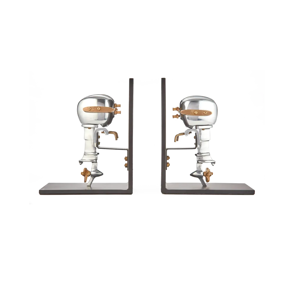 Outboard Motor Bookends Aluminum