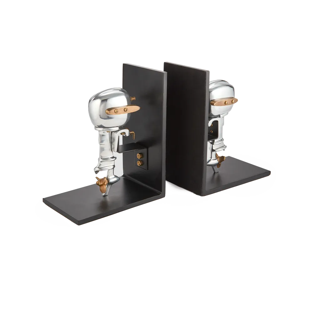 Outboard Motor Bookends Aluminum