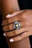 Paparazzi - Four Corners Fashion - Yellow Stone Ring