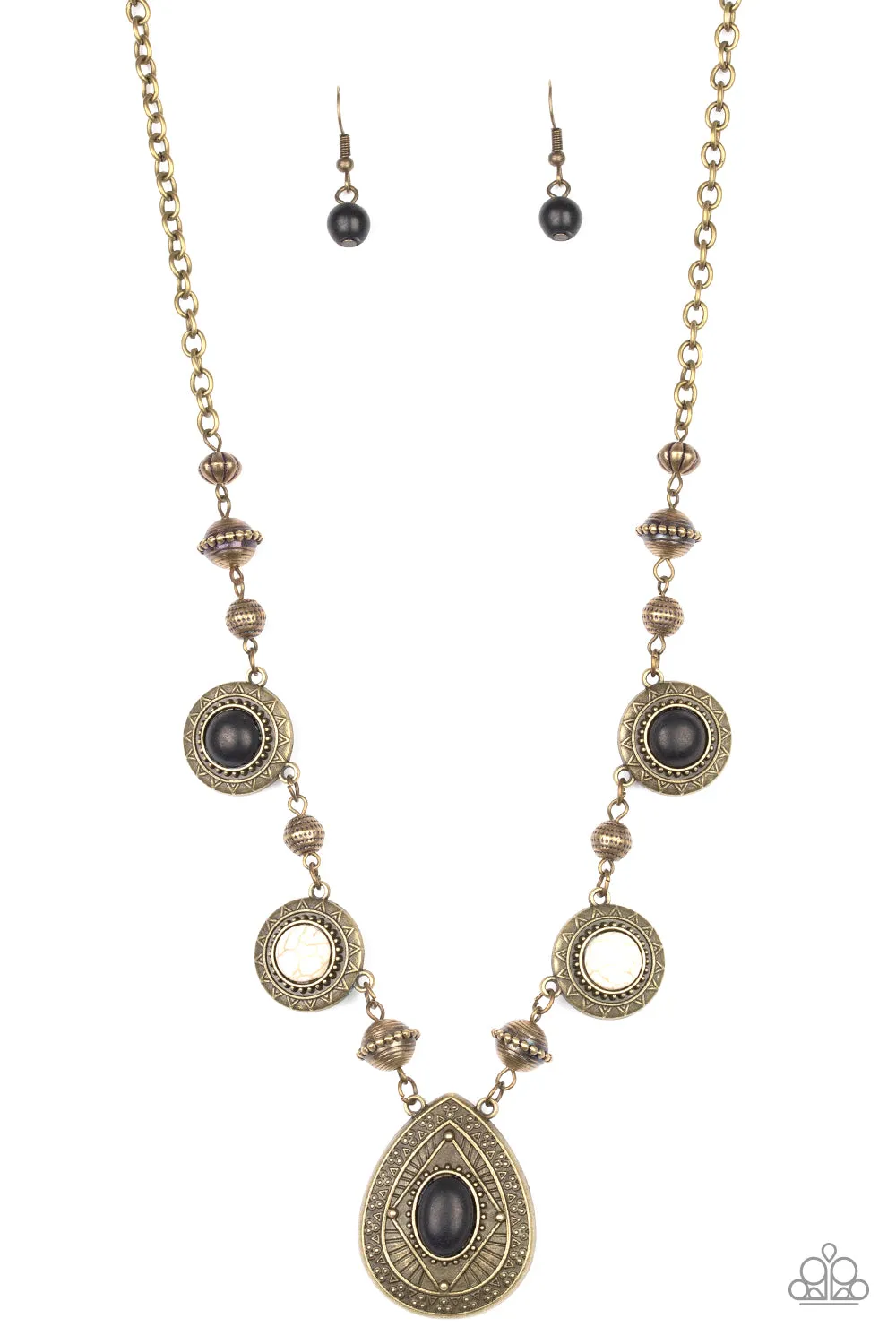 Paparazzi Mayan Magic - Brass Paparazzi Necklace
