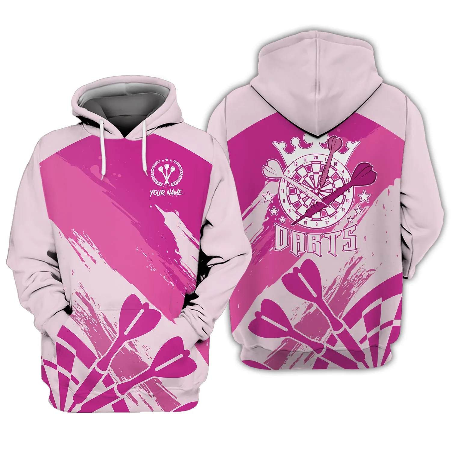 Personalized Name Darts Pink 3D Printed Shirts