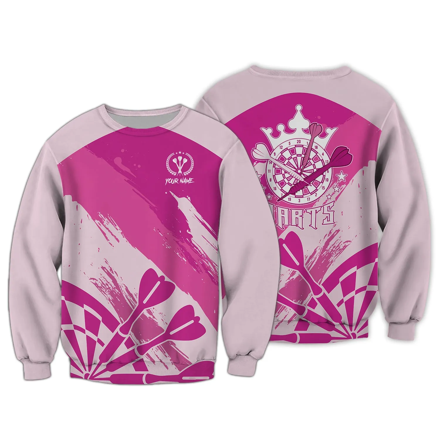 Personalized Name Darts Pink 3D Printed Shirts