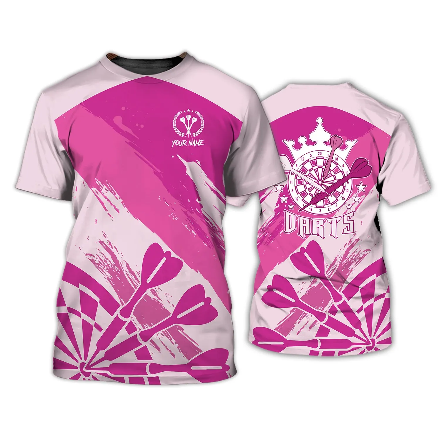 Personalized Name Darts Pink 3D Printed Shirts