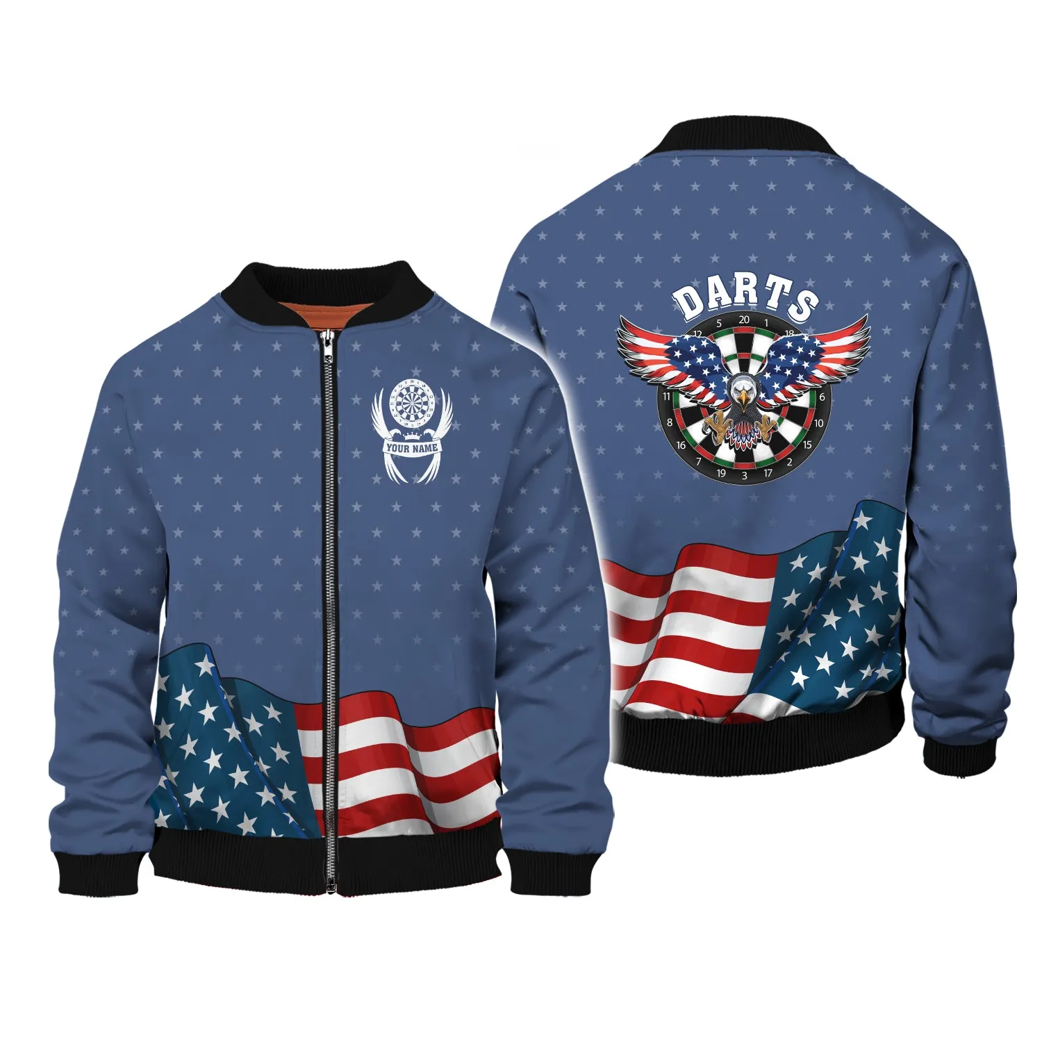 Personalized Name Darts USA 3D Printed Shirts