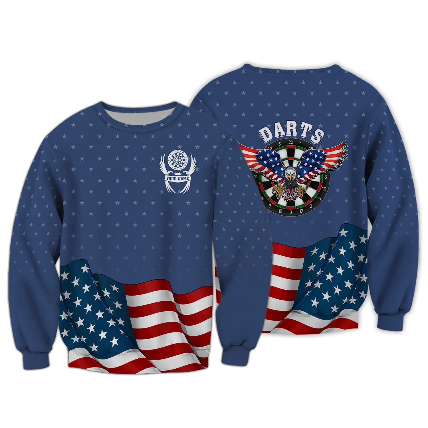 Personalized Name Darts USA 3D Printed Shirts