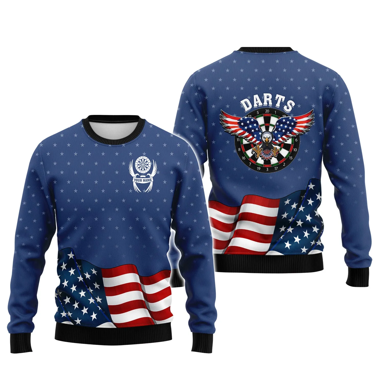Personalized Name Darts USA 3D Printed Shirts