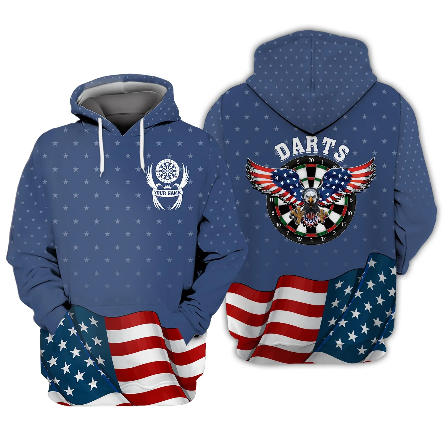 Personalized Name Darts USA 3D Printed Shirts