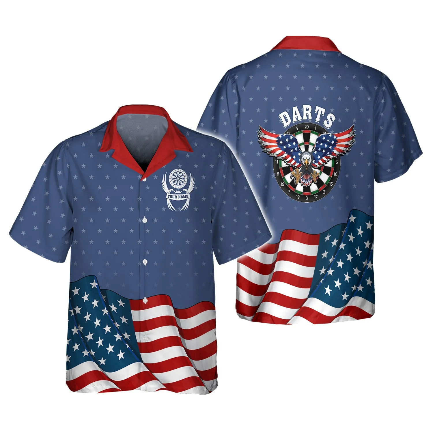 Personalized Name Darts USA 3D Printed Shirts