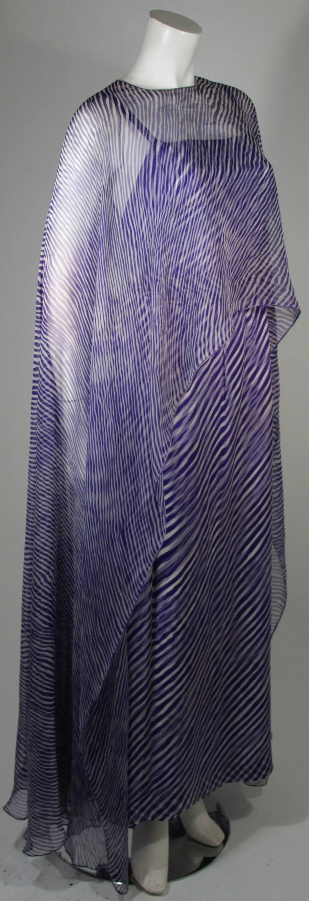 PERTEGAZ Couture Gown with Kaftan Overlay and Belt Size Small