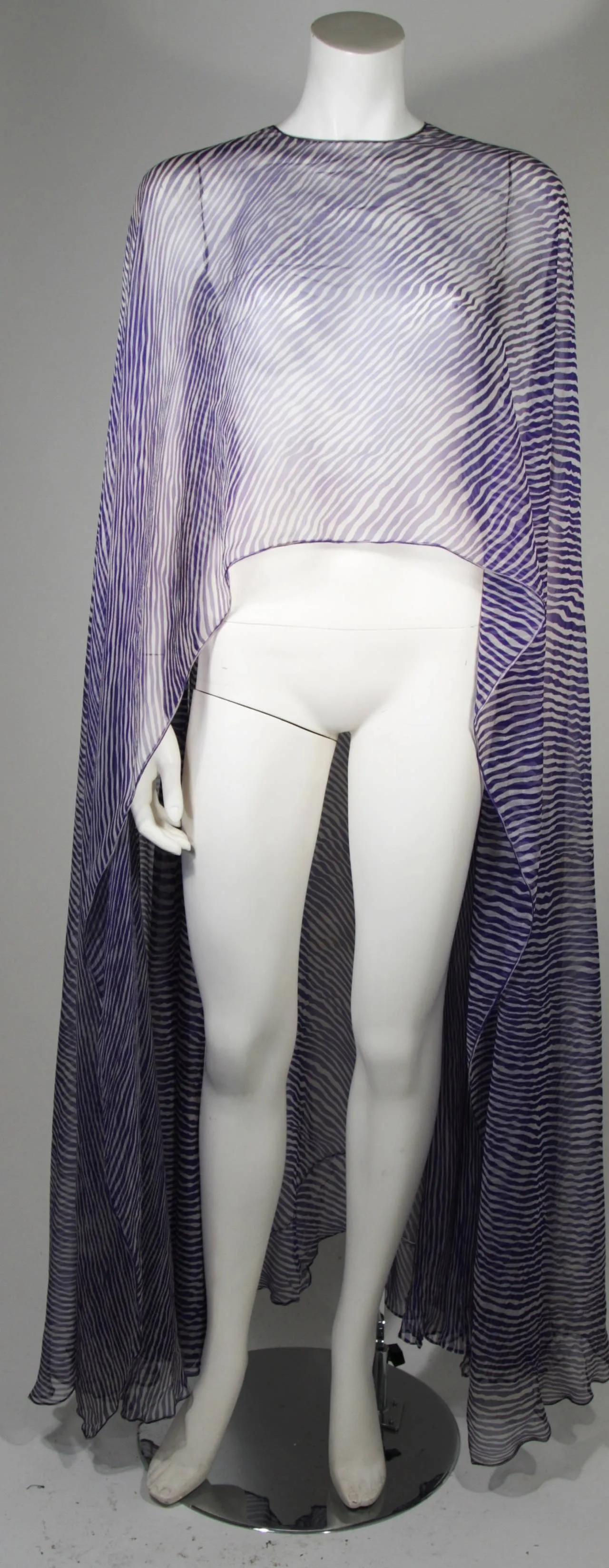 PERTEGAZ Couture Gown with Kaftan Overlay and Belt Size Small