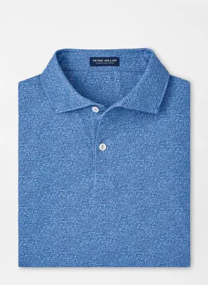 Peter Millar Mens Tailored Fit Radio Star Performance Jersey Polo - Edwin Spread - BROOK BLUE