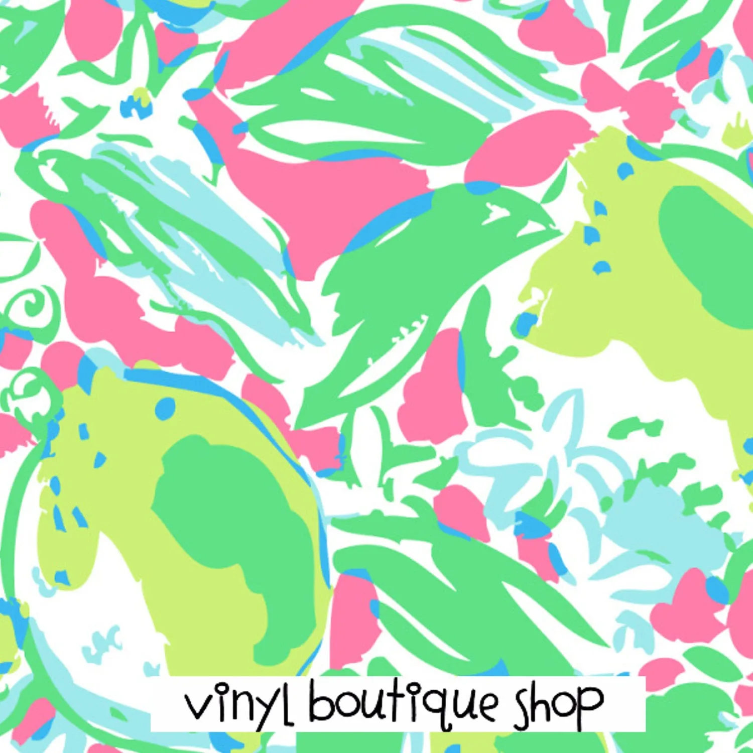 Pink Lemonade Lilly Inspired Printed Patterned Craft Vinyl