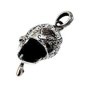 Pirate Sugar Skull Sterling Silver Steampunk Pendant