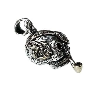 Pirate Sugar Skull Sterling Silver Steampunk Pendant