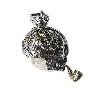 Pirate Sugar Skull Sterling Silver Steampunk Pendant