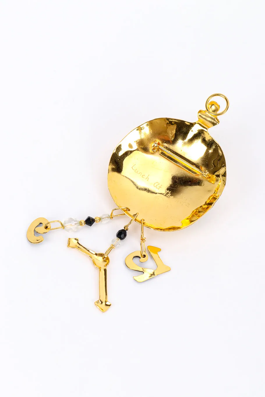 Pocket Watch Charm Brooch