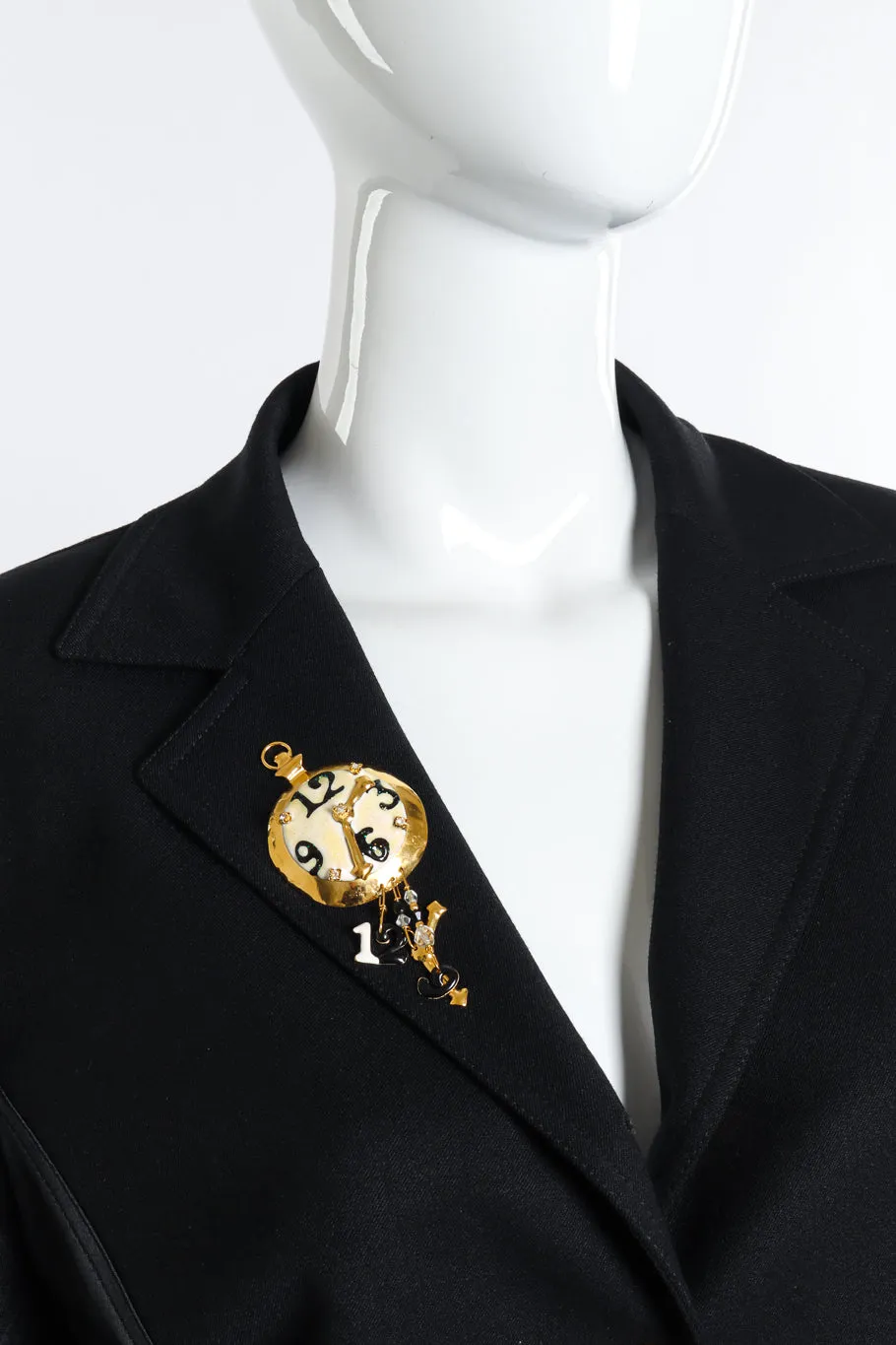 Pocket Watch Charm Brooch