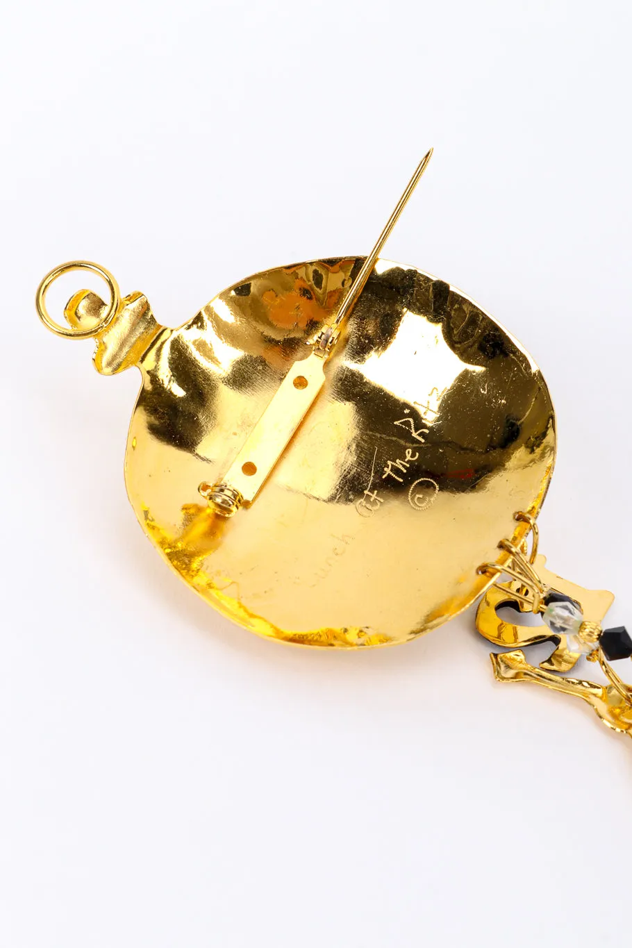 Pocket Watch Charm Brooch